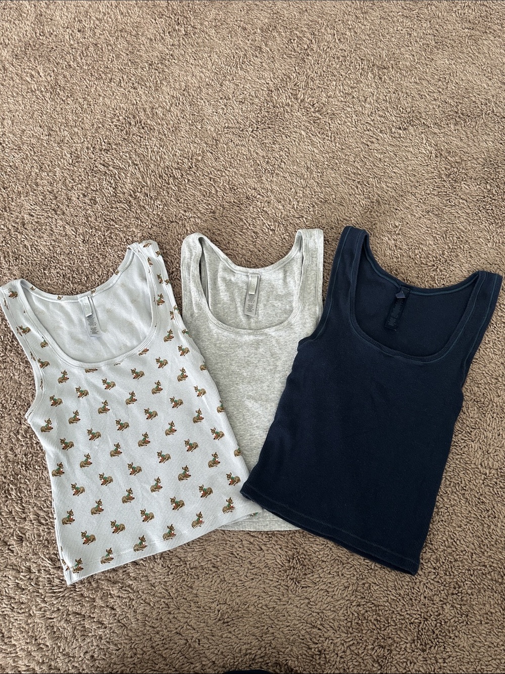 SKIMS 3-Pack Ribbed Tank Tops